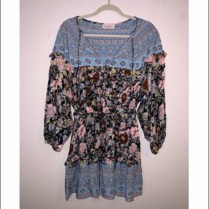 Saints and Hearts floral print long sleeve dress